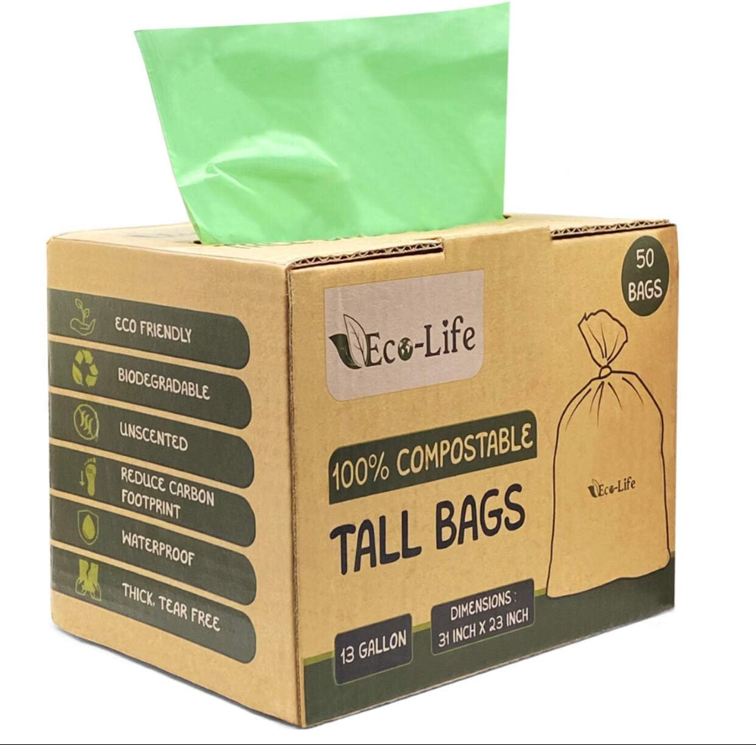 ECOLIFE COMPOSTABLE TRASH BAGS 30''X40'' 20PCS